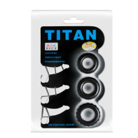 TITAN - SILICOINE COCKRING 3PC (BLUE PACK) TITAN - SILICOINE COCKRING 3PC (BLUE PACK)